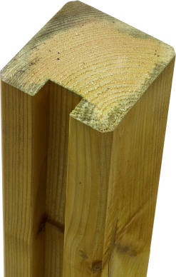 PLUS PROFILSTOLPE 9X9X188CM KRYDSSKÅRET MED 1 SPOR TRYKIMPR.