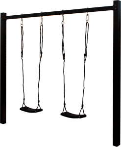 PLUS GYNGESTATIV INKL.2 SORTE GYNGESÆDER VARMGALV./PULVERLAK. SORT 9X212X247CM