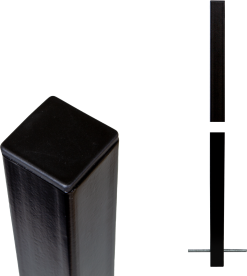 PLUS STÅLSTOLPE 4,5X4,5X186CM VARMGALV./PULVERLAKERET SORT