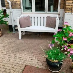 PLUS ROSENBORG BÆNK HVID FUNGICIDBEHANDLET OG GRUNDMALET 2 GANGE 47X132CM -Haveindretning Butik 2162361 2159585 1