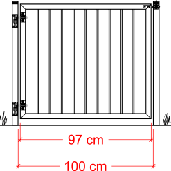 PLUS BASIC ENKELTLÅGE 100X85CM SORT VARMGALVANISERET -Haveindretning Butik 2162366 2255572 1