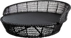 CANE-LINE OCEAN LARGE DAYBED MØRK GRÅ CANE-LINE SOFT ROPE