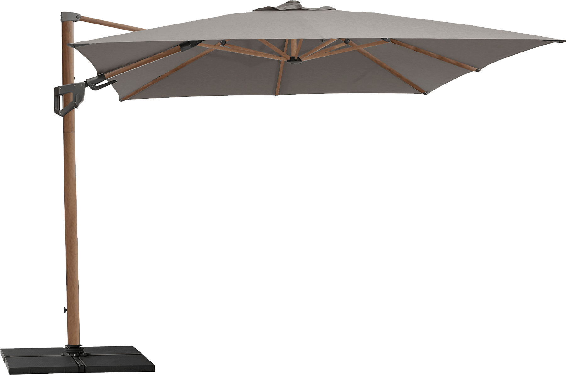 CANE-LINE HYDE LUXE HÆNGEPARASOL MED TILT TRÆLOOK ALU STOK 4 CANE-LINE HYDE LUXE HÆNGEPARASOL MED TILT TRÆLOOK ALU STOK - Billede 2