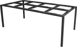 CANE-LINE PURE BORDUNDERSTEL LAVAGRÅ ALU 200X100CM