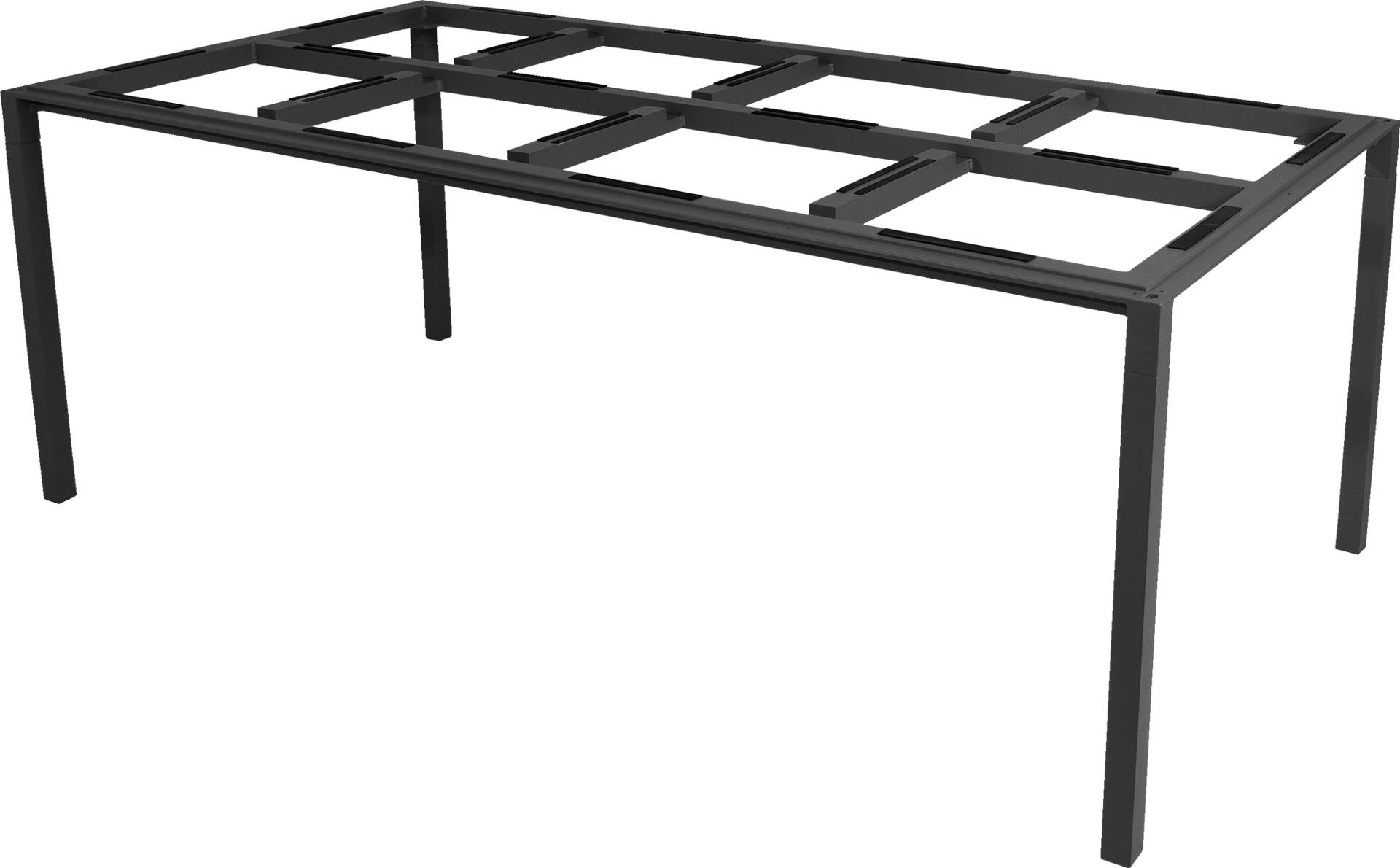 CANE-LINE PURE BORDUNDERSTEL LAVAGRÅ ALU 200X100CM 3 CANE-LINE PURE BORDUNDERSTEL LAVAGRÅ ALU 200X100CM