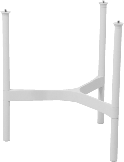 CANE-LINE TWIST SOFABORDUNDERSTEL LILLE HVID ALU H38CM