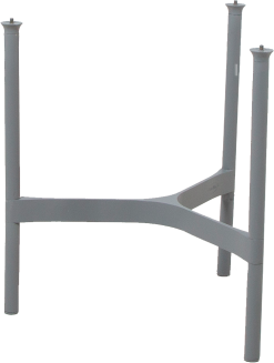 CANE-LINE TWIST SOFABORDUNDERSTEL LILLE LYSEGRÅ ALU H38CM