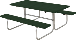 PLUS CLASSIC BORDBÆNKESÆT GRØN FUNGICIDBEH. OG GRUNDMALET 155X177X73/44CM