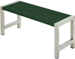 PLUS CAFE PLANKEBÆNK 127CM GRØN FUNGICIDBEHANDLET OG GRUNDMALET 38X45X127CM