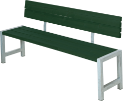 PLUS PLANKEBÆNK GRØN 176CM MED RYGLÆN INKL. BESLAG 38X176X81/45CMM 7 PLUS PLANKEBÆNK GRØN 176CM MED RYGLÆN INKL. BESLAG 38X176X81/45CMM -Haveindretning Butik 2163145 2274970 primary 1