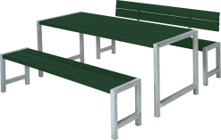 PLUS PLANKESÆT MED 1 RYGLÆN GRØN FUNGICIDBEHANDLET OG GRUNDMALET 185X186X81/45CM