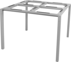 CANE-LINE PURE BORDUNDERSTEL LYSEGRÅ ALU 100X100CM