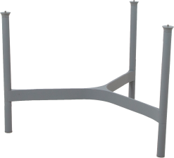 CANE-LINE TWIST SOFABORDUNDERSTEL MEDIUM LYSEGRÅ ALU H42CM