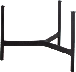 CANE-LINE TWIST SOFABORDUNDERSTEL MEDIUM LAVAGRÅ ALU H42CM