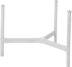 CANE-LINE TWIST SOFABORDUNDERSTEL MEDIUM HVID ALU H42CM