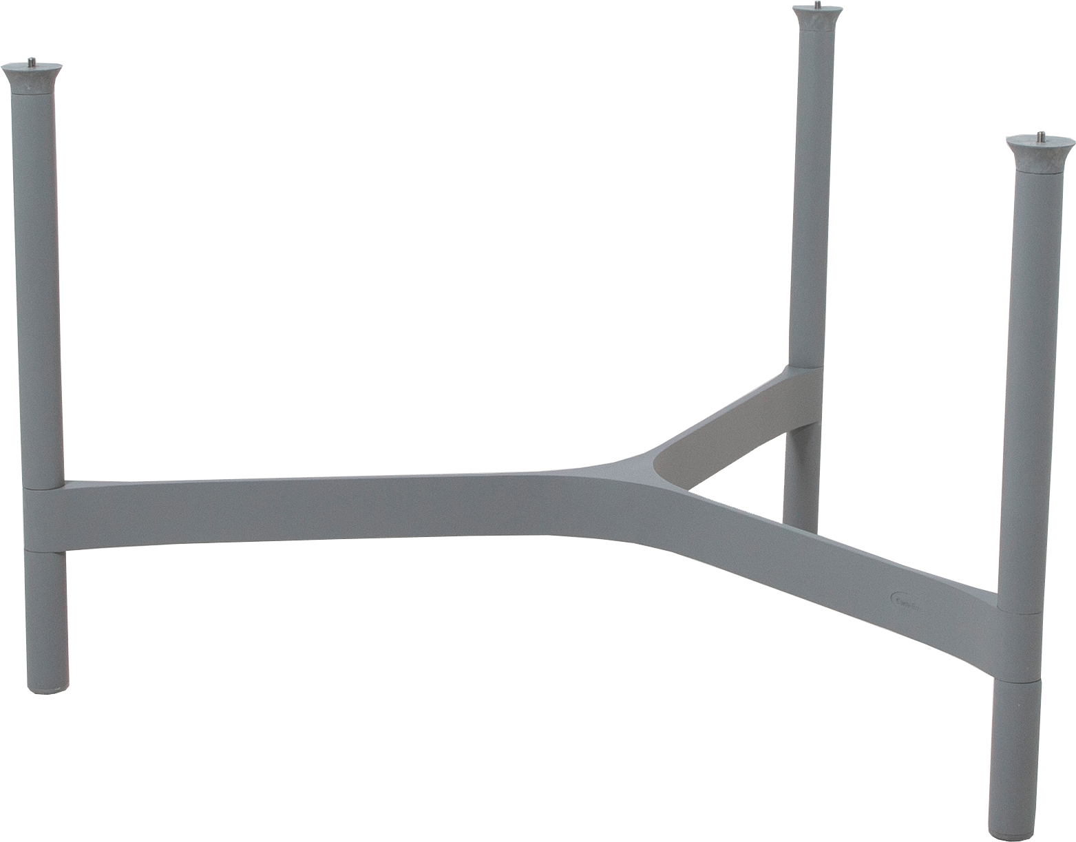 CANE-LINE TWIST SOFABORDUNDERSTEL LARGE LYSEGRÅ ALU H45CM 4 CANE-LINE TWIST SOFABORDUNDERSTEL LARGE LYSEGRÅ ALU H45CM - Billede 2