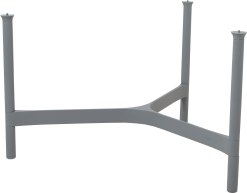 CANE-LINE TWIST SOFABORDUNDERSTEL LARGE LYSEGRÅ ALU H45CM