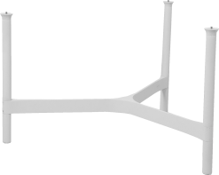 CANE-LINE TWIST SOFABORDUNDERSTEL LARGE HVID ALU H45CM