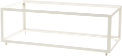 CANE-LINE LEVEL UNDERSTEL TIL SOFABORD REKTANGULÆR 122X62X42CM HVID ALU