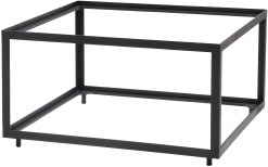 CANE-LINE LEVEL UNDERSTEL TIL SOFABORD STOR 79X79X42CM LAVAGRÅ ALU