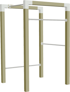 PLUS OUTDOOR FITNESS MODEL 1 TRYKIMPRÆGNERET 138X220X138CM