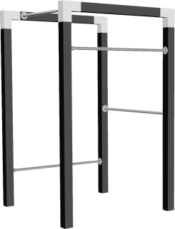 PLUS OUTDOOR FITNESS MODEL 1 GRUDMALET SORT 138X220X138CM