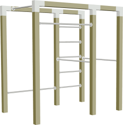 PLUS OUTDOOR FITNESS MODEL 2 TRYKIMPRÆGNERET 138X220X210CM