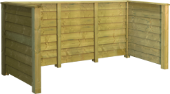 PLUS RENOVATIONSSKJUL KLINK PROFIL TRYKIMPR. 97X108X294CM MED TRÆSTOLPER TIL NEDGRAVNING