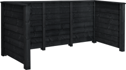 PLUS RENOVATIONSSKJUL KLINK PROFIL SORT MED TRÆSTOLPER TIL NEDGRAVNING 97X108X294CM