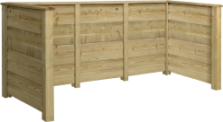 PLUS RENOVATIONSSKJUL PLANK TRYKIMPR. MED TRÆSTOLPER TIl NEDGRAVNING 97X108X294CMM