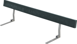 PLUS GRÅT RYGLÆN 177CM TIL BORDBÆNKSÆT RETEX 5,2X36X177CM