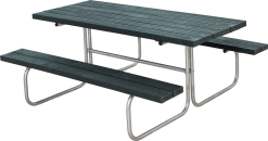 PLUS CLASSIC BORDBÆNKESÆT GRÅ RETEX 155X177X73/44CM