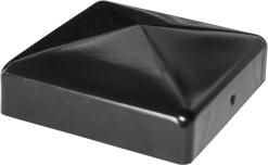 PLUS PYRAMIDE STOLPEHAT SORT 91X91MM VARMGALV./PULVERLAK.