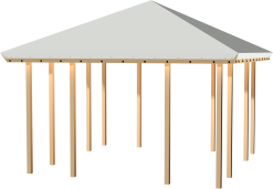 PLUS PAVILLON MED HVID TAGDUG ÅBEN MODEL TRYKIMPR. -Haveindretning Butik 2163384 2159182 PLUS PAVILLON MED HVID TAGDUG 1