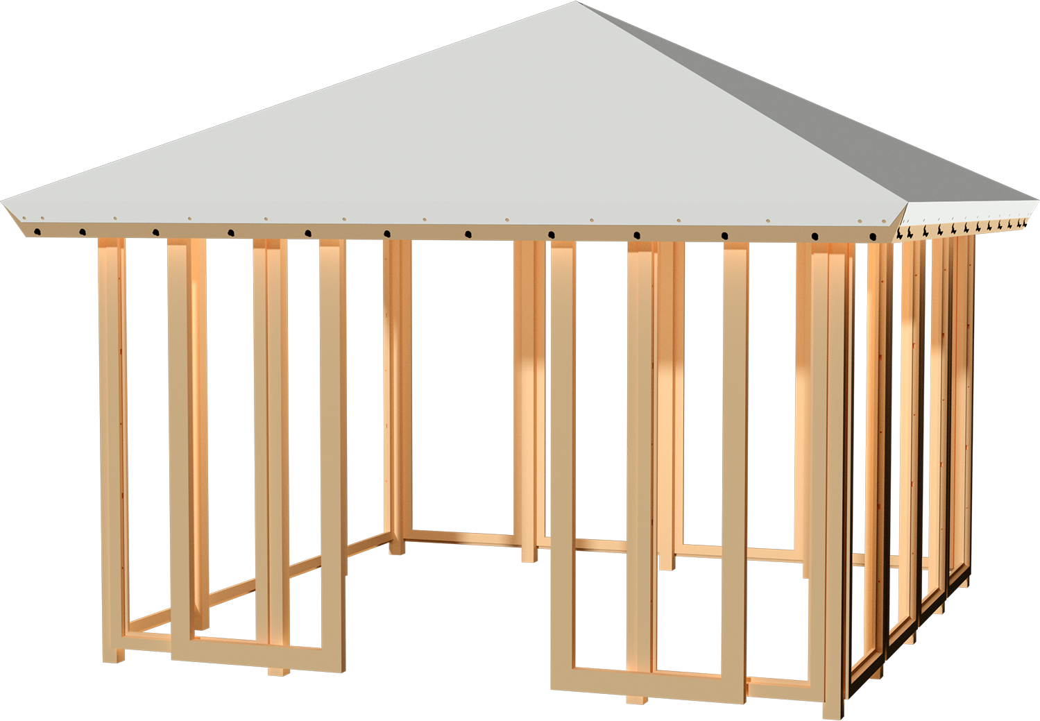 PLUS PAVILLON MODEL 41 HVID TAGDUG LUKKET 4 SIDER MED SKYDEDØRE TRYKIMPR. 3 PLUS PAVILLON MODEL 41 HVID TAGDUG LUKKET 4 SIDER MED SKYDEDØRE TRYKIMPR.