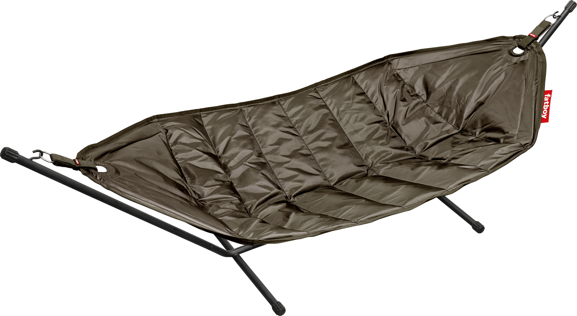 FATBOY HÆNGEKØJE HEADDEMOCK TAUPE MED SORT STATIV 3 FATBOY HÆNGEKØJE HEADDEMOCK TAUPE MED SORT STATIV