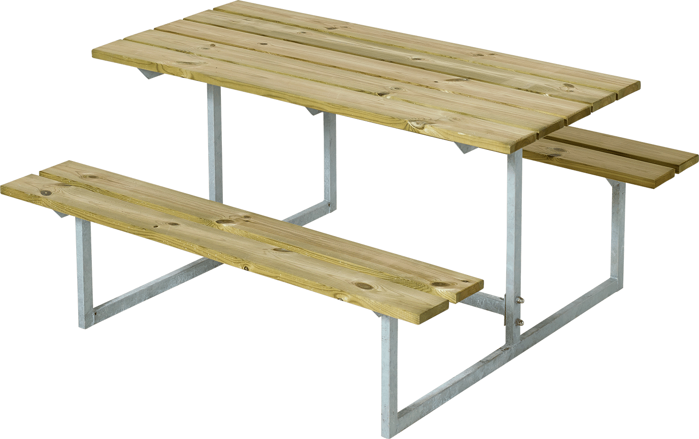 PLUS BASIC BØRNE BORD BÆNKESÆT TRYKIMP. PLANKER 110CM 4 PLUS BASIC BØRNE BORD BÆNKESÆT TRYKIMP. PLANKER 110CM - Billede 2