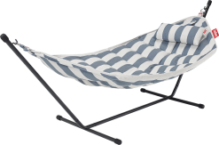 FATBOY HEADDEMOCK SUPERB HÆNGEKØJE INKL STATIV / PUDE STRIPE OCEAN BLUE