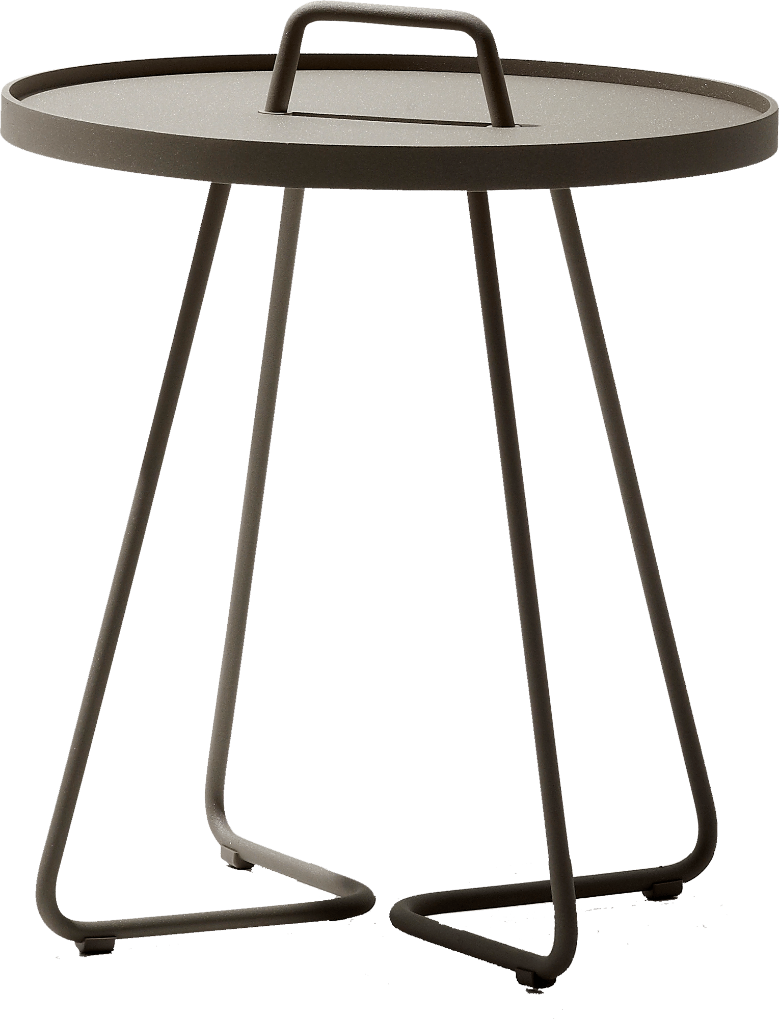 CANE-LINE ON THE MOVE BORD BAKKEBORD LILLE Ø44CM TAUPE ALU 4 CANE-LINE ON THE MOVE BORD BAKKEBORD LILLE Ø44CM TAUPE ALU - Billede 2