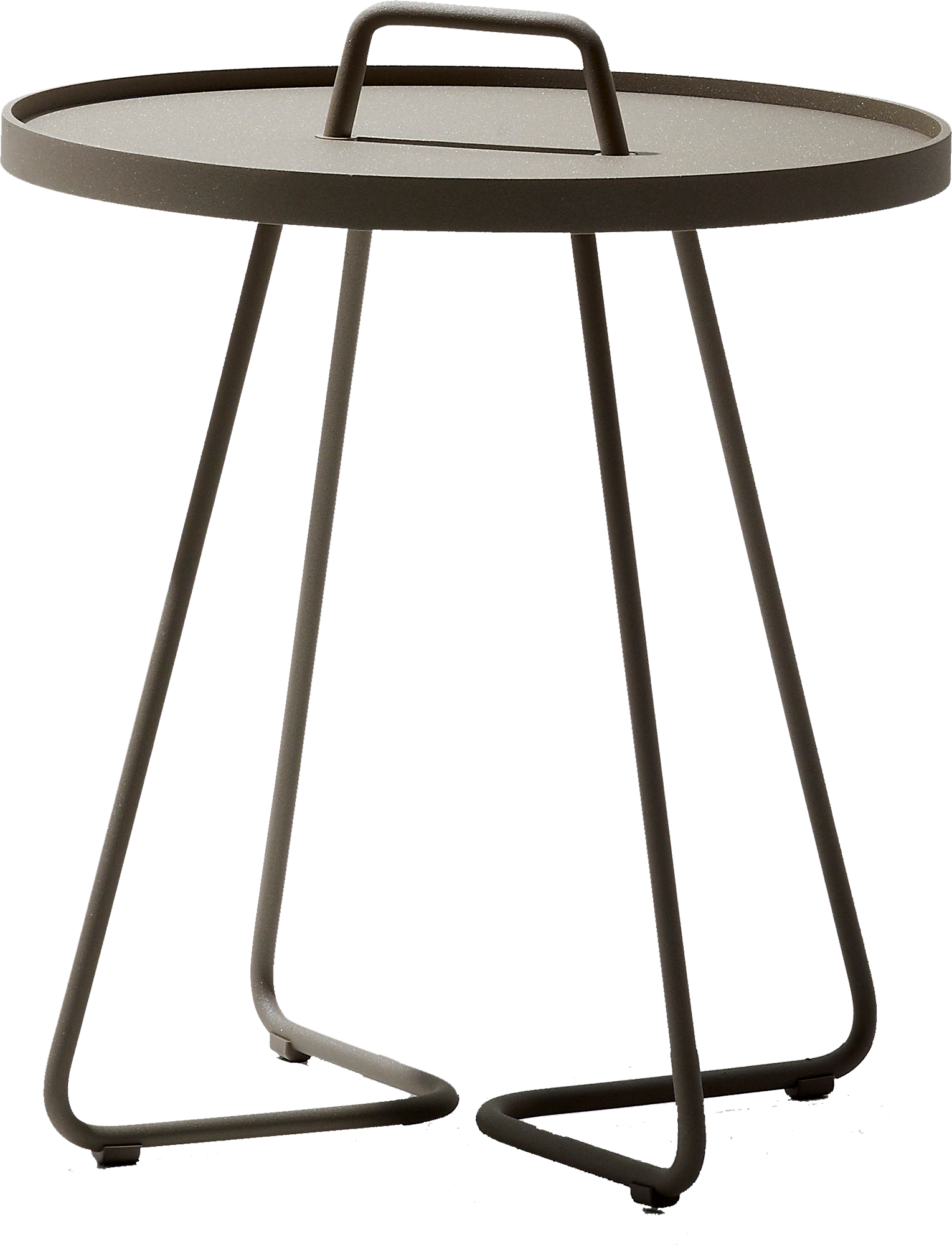 CANE-LINE ON THE MOVE BORD BAKKEBORD LILLE Ø44CM TAUPE ALU 3 CANE-LINE ON THE MOVE BORD BAKKEBORD LILLE Ø44CM TAUPE ALU