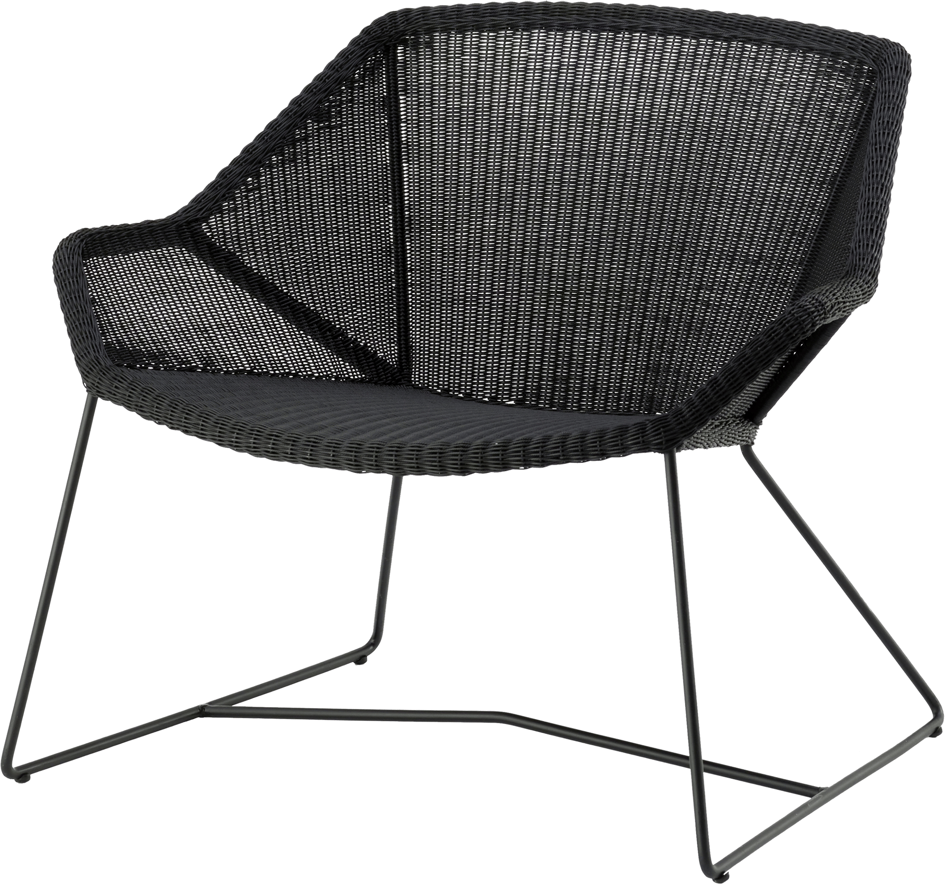 CANE-LINE BREEZE LOUNGESTOL SORT FLET 87X72X73CM SÆDEHØJDE 38CM 4 CANE-LINE BREEZE LOUNGESTOL SORT FLET 87X72X73CM SÆDEHØJDE 38CM - Billede 2