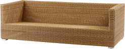 CANE-LINE CHESTER LOUNGESOFA 3-PERS. NATUR FLET 197X63X85CM