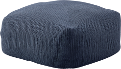 CANE-LINE DIVINE 55X55CM PUFF/FODSKAMMEL MIDNATSBLÅ SELECTED PP STOF