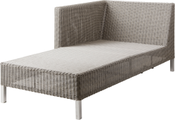 CANE-LINE CONNECT MODULSOFA CHAISELOUNGE HØJRE TAUPE FLET 153X64X77CM