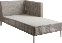 CANE-LINE CONNECT MODULSOFA CHAISELOUNGE VENSTRE TAUPE FLET 153X64X77CM