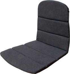 CANE-LINE BREEZE SÆDE-RYG HYNDE TIL STOL MED MEDER SORT SUNBRELLA 46X87X2CM