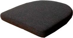 CANE-LINE LANSING SÆDEHYNDE TIL STOL SORT SUNBRELLA NATTE 49X48X7CM