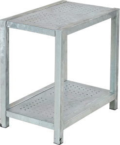 PLUS ANRETTERBORD MED 2 STÅLHYLDER VARMGALV. USAMLET 185540-1