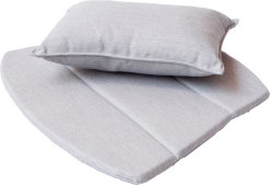 CANE-LINE BREEZE HYNDESÆT TIL LOUNGESTOL SÆDE OG RYGHYNDE LYSEGRÅ SUNBRELLA