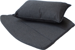 CANE-LINE BREEZE HYNDESÆT TIL LOUNGESTOL SÆDE OG RYGHYNDE SORT SUNBRELLA